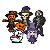 Kit 30 Enfeite Mural Papel Boneco Decoração Festa Halloween - Imagem 1