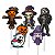 Kit 10 Enfeite Palito Topper Bolo Doce Personagens Halloween - Imagem 1