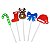 Kit 10 Enfeite Palito Natalino Topper Bolo Decoração Natal - Imagem 1