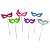 Kit 60 Enfeite Palito Máscara Topper Bolo Decoração Carnaval - Imagem 1