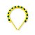 01 Tiara Copa Mundo Brasil Arco Cabelo Acessório Pompom 10mm - Imagem 2