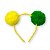01 Tiara Pompom pelúcia Copa Mundo Brasil Cabelo Arco 70mm - Imagem 1