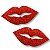 03 Aplique Lábios Boca Dia Mãe/Namorado Enfeite Amor 40,0cm - Imagem 1
