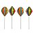 Topper Bolo Balões Coloridos Festa Junina Decoração Decorar - Imagem 1