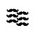 Aplique Bigode Eva Decoração Enfeite Mesa 6,0cm Dia dos Pais - Imagem 1