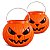 Cesta Abóbora G Laranja Festa Halloween Doces Decoração - Imagem 2