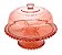Prato p/ bolo Pearl em cristal  ROSA 31x25cm - Wolff - Imagem 1