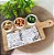 Kit 4 peças p/ queijo e petiscos de bambu e cerâmica 35x18 - Lyor - Imagem 2