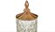 Dispenser/Suqueira de Cristal ecológico Diamond c/ tampa pé e torneira Rosê Golden 5L- Lyor - Imagem 2