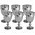 Cj 6 Taças p/ água de vidro Diamond CINZA 325ml - LYOR - Imagem 1