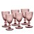 Cj 6 Taças p/ água de vidro Bico de Abacaxi Lilás 260ml - Lyor - Imagem 2