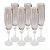 Conj. 6 Taças cristal ecológico p/ Champanhe Elisa Fumê 220ml- Bohemia - Imagem 1