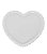 Prato Porcelana Coração Beads Branco 25x22x2cm - Bon Gourmet - Imagem 1