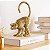 Escultura Macaco Dourado em Poliresina - Mart - Imagem 2