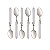 Conj. 6 Colheres P/ Chá de Aço Inox de Plástico Destiny Transparente 18,5cm- Lyor - Imagem 1
