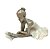 Estatueta Bailarina Prata Com Branco - DeA - Imagem 1