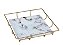 Bandeja Decorativa Metal e Vidro Dourada - Mabruk - Imagem 1