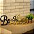 Palavra Be Happy Bicolor em MDF Preto - Decoryou - Imagem 2