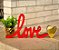 Enfeite Decorativo Palavra Love em MDF - Ref 121 Vermelho e Ouro Espelhado - Decoryou - Imagem 2