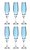 Cj 6 Taças de Cristal Ecológico P/ Champanhe Elisa Island Paradise 220ml - Bohemia - Imagem 2