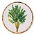 Prato Raso Melamina Palm Tree Branco 27cm - Lyor - Imagem 1