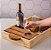 Bandeja P/ Vinho e Taças em Teca e Pinus 60x35x8cm - Imagem 1