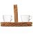 Cj 2 Xícaras Café C/ Pires e Suporte Madeira Pinus 75ml - Woodart - Imagem 3