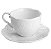 Cj 4 Xícaras Café Porcelana c/ Pires Butterfly Branco 120ml - Bon Gourmet - Imagem 2