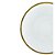 Prato Sobremesa Cristal de Chumbo c/ Borda Dourada Linen 21cm - Wolff - Imagem 3