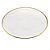 Prato Raso Cristal de Chumbo c/ Borda Dourada Linen 26cm - Wolff - Imagem 2