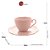 Cj 4 Xícaras Café Porcelana c/ Pires Butterfly Rosa 120ml - Bon Gourmet - Imagem 4