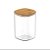 Pote Hermético Com Tampa de Bambu Quadrado Médio 1L Keep Ou Transparente - Imagem 1