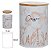 Pote Mantimento Metal 16cm Coffee Floral c/ Tampa Bambu - Imagem 2