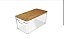 Organizador Clear Especial Tampa De Bambu - Imagem 1