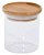 Pote De Vidro Empilhável Com Tampa De Bambu 400ml - Imagem 1