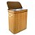 Cesto Duplo de Bambu Claro com Tampa para Roupas Sujas - Mimo Style - Imagem 1