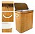 Cesto Duplo de Bambu Claro com Tampa para Roupas Sujas - Mimo Style - Imagem 2