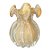 Vaso Murano  Decorativo Vidro  Bege  Amendoa 17cm - Imagem 1