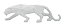 Escultura Leopardo Branco em Poliresina 43cm - Mart - Imagem 3