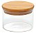 Pote Hermético Borossilicato c/ Tampa de Bambu 370ml - Imagem 1