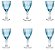 Conjunto 6 Taças de Água de Vidro Dominic 275ml Azul - Imagem 1