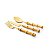 Conjunto Talheres 12pcs Bamboo Dourado Garbo - Imagem 1