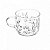 Caneca Borossilicato Flor 1 unidade 120ml - Imagem 1