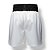 Calção de boxe profissional masculino branco com preto - Imagem 2