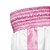 Calção de boxe profissional feminino branco com rosa - Imagem 3