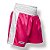 Calção de boxe profissional feminino pink com branco - Imagem 1