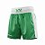 Calção de boxe profissional masculino verde com branco - Imagem 1