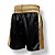 Calção de boxe profissional masculino preto com dourado - Imagem 2