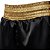 Calção de boxe profissional masculino preto com dourado - Imagem 3