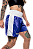 Calção de boxe profissional feminino violeta com branco - Imagem 1